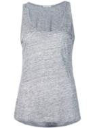 Onia 'irene' Pocket Tank Top, Women's, Size: Medium, Grey, Linen/flax