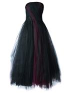 Oscar De La Renta Pleated Tulle Gown
