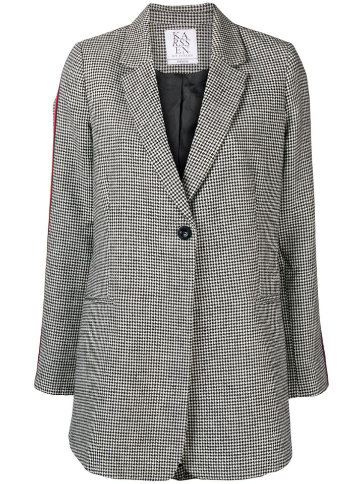 Zoe Karssen Side-stripe Fitted Blazer - Black