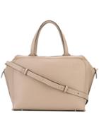 Loewe Embossed Brand Shoulder Bag, Women's, Nude/neutrals, Calf Leather