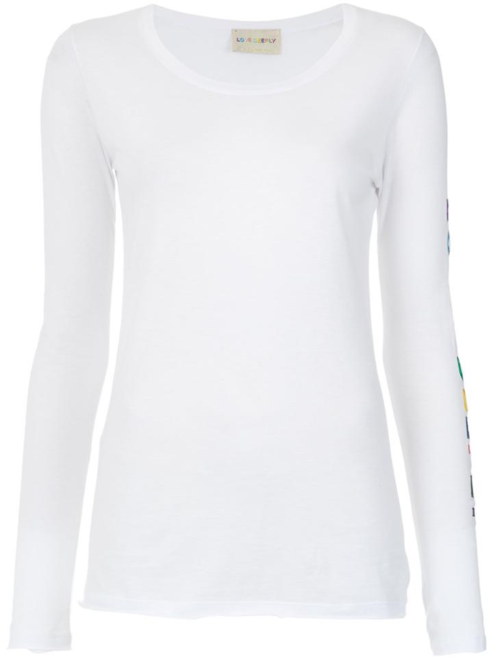 Andrea Bogosian 'love Deeply' Embroidery Blouse - White