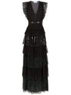 Nk Ruffled Silk Dress - Black