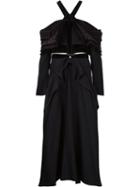 Proenza Schouler Off-shoulder Cut Out Dress, Women's, Size: 2, Black, Viscose/silk