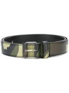 Givenchy - Camouflage Print Belt - Men - Leather - 95, Green, Leather