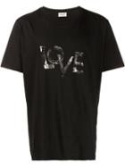 Saint Laurent Love Printed T-shirt - Black