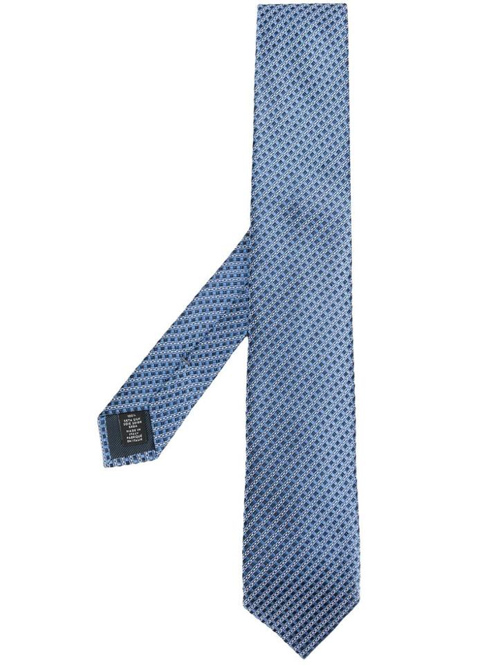 Ermenegildo Zegna Micro Check Scarf - Blue