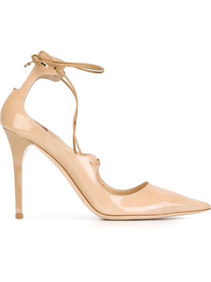 Jimmy Choo Vita Pumps, Women's, Size: 40, Nude/neutrals, Leather