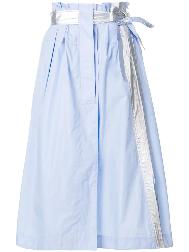 Paco Rabanne Belted Midi Skirt - Blue