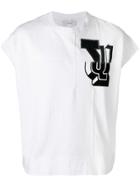 Facetasm Chest Print Shortsleeved Sweatshirt - White