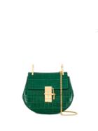 Chloé Crocodile Embossed Mini Drew Bag - Green