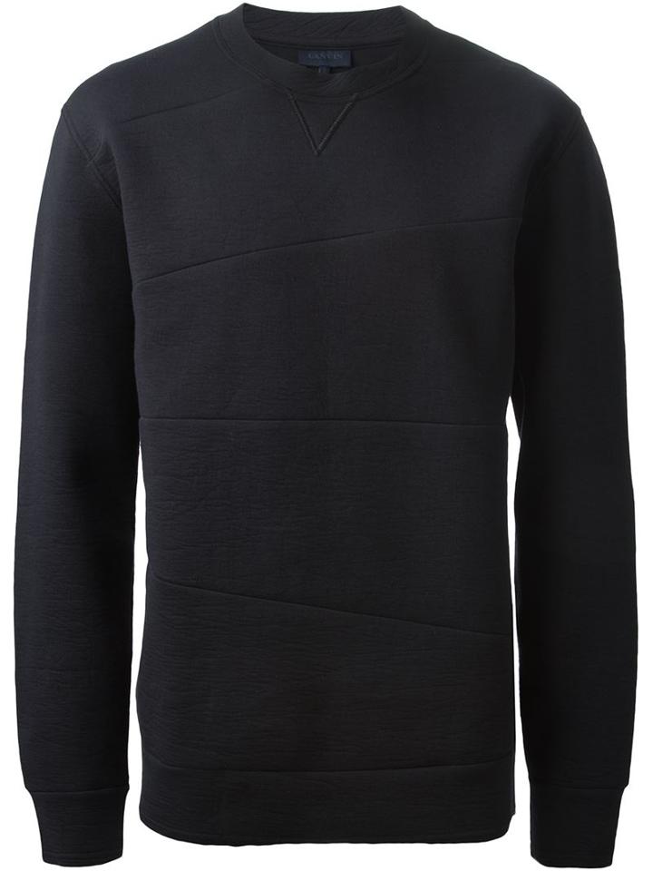 Lanvin Stitching Detail Sweatshirt, Men's, Size: L, Blue, Cotton/polyamide