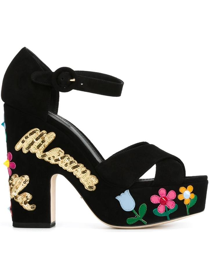Dolce & Gabbana Embellished Platform Sandals