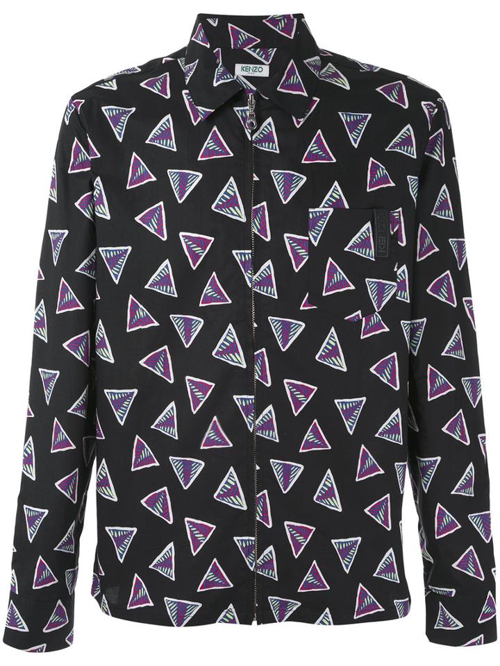 Kenzo - Bermuda Triangles Shirt - Men - Cotton/spandex/elastane/viscose - S, Black, Cotton/spandex/elastane/viscose