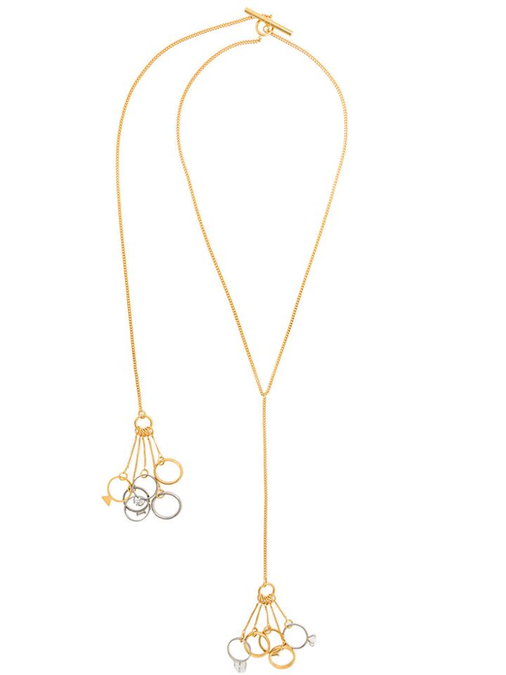Jil Sander Multi Ring Necklace - Metallic