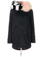 Mr & Mrs Italy Patched Mid Parka - Black