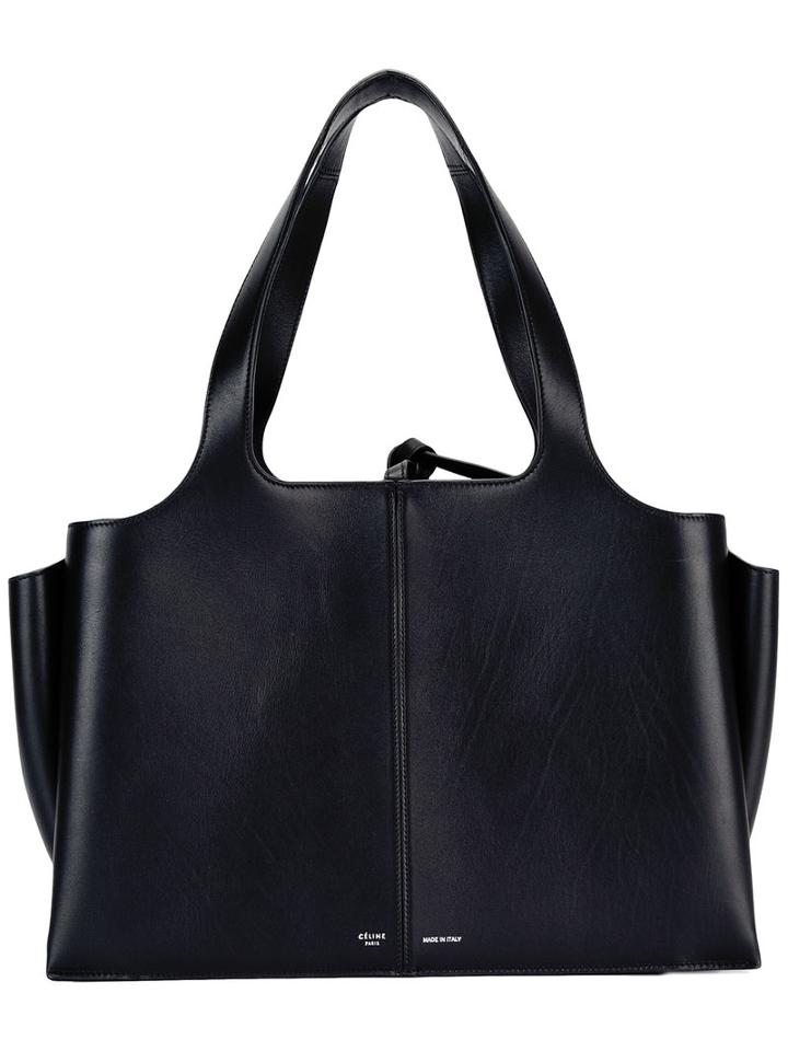 Céline Large Tote Bag, Women's, Black, Calf Leather
