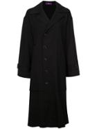 Y's Double Breasted Coat - Black