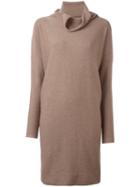 Daniela Gregis Cowl Neck Dress, Women's, Nude/neutrals, Wool