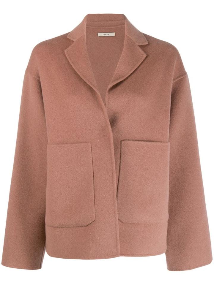 Odeeh Concealed Front Jacket - Pink