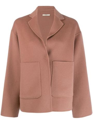 Odeeh Concealed Front Jacket - Pink