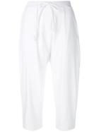Lost & Found Rooms Cropped Draped Trousers - White