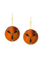 Marni Large Round Earrings - Yellow & Orange