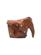 Loewe Brown Elephant Leather Bag With Stars