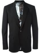 Alexander Mcqueen One Button Blazer, Men's, Size: 54, Black, Viscose/wool