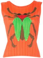 Issey Miyake Vintage Beetle Pleated Tank - Red