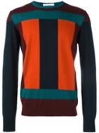 Salvatore Ferragamo Colour Block Jumper, Men's, Size: Large, Virgin Wool