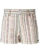 Isabel Marant Étoile 'naomi' Denim Shorts, Women's, Size: 38, Pink/purple, Cotton/spandex/elastane