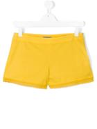 Ermanno Scervino Junior - Crochet Trim Shorts - Kids - Cotton/spandex/elastane - 14 Yrs, Yellow/orange