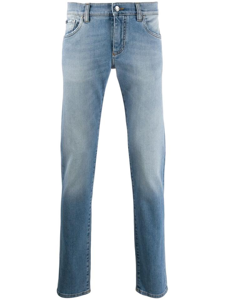 Dolce & Gabbana Slim Faded Jeans - Blue