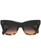 Celine Eyewear Ombré Tortoiseshell Sunglasses - Black