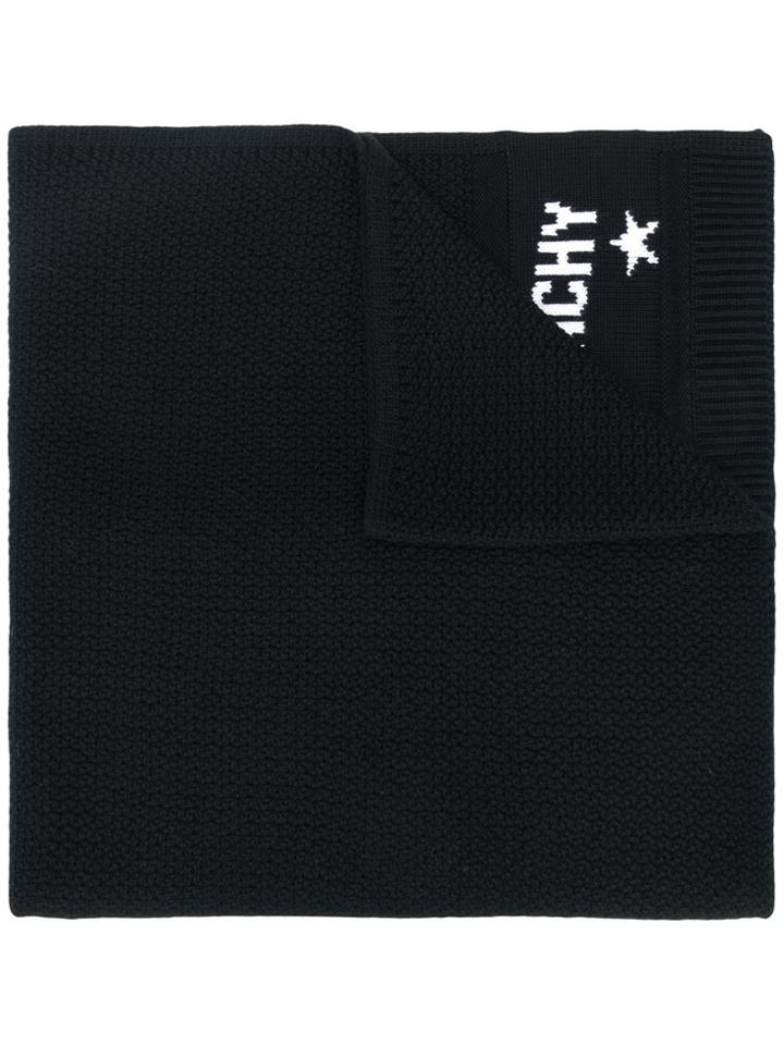 Givenchy Woven Logo Scarf - Black