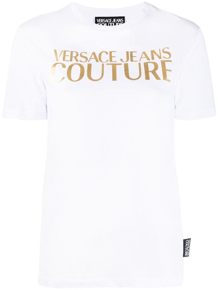 Versace Jeans Couture Gold-tone Decal T-shirt - White