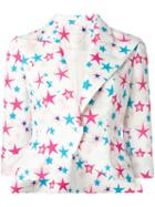Delpozo Star Print Blazer, Women's, Size: 38, White, Cotton/viscose