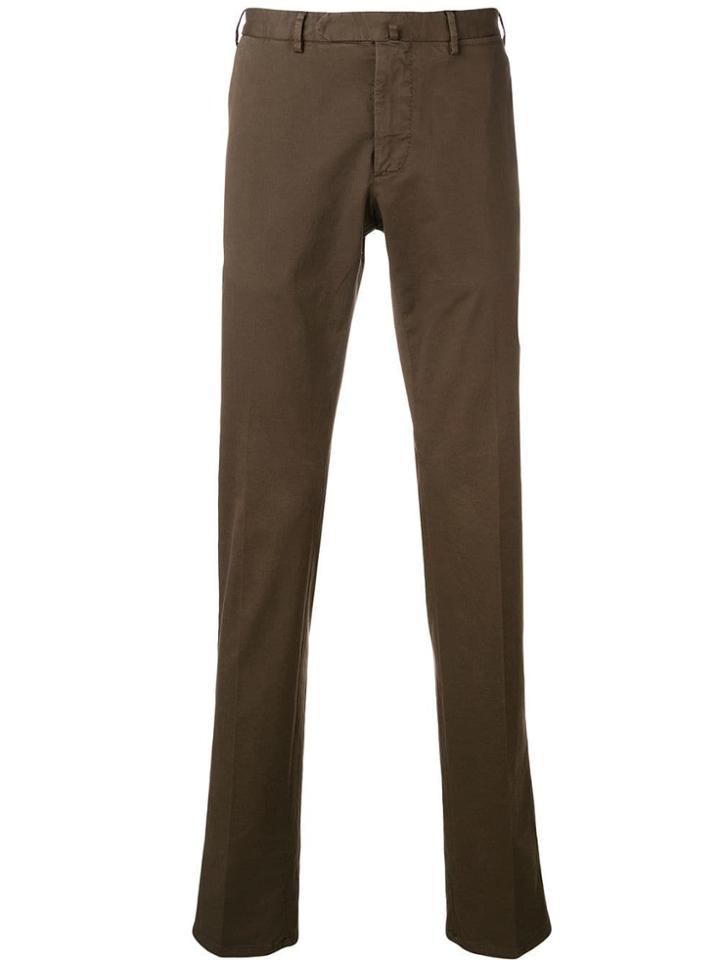 Dell'oglio Slim-fit Cropped Chinos - Brown