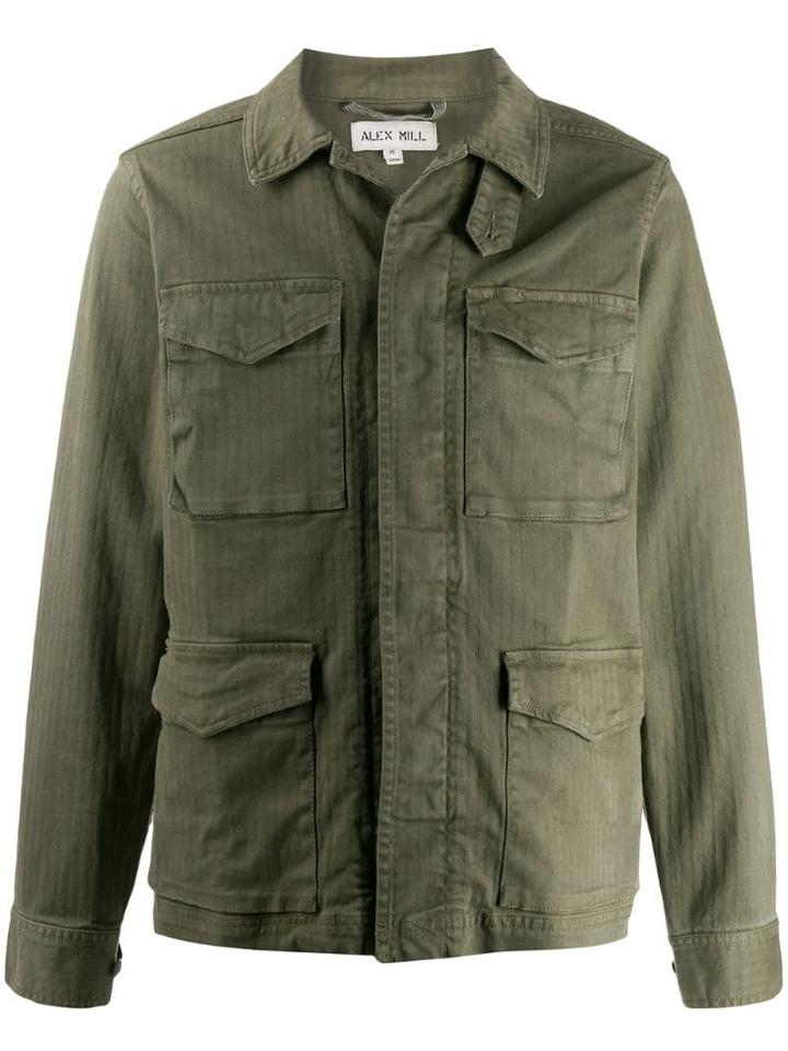 Alex Mill Single Breasted Lightweight Jacket - Green