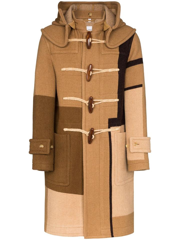 Burberry Multiple Strap Wool Duffle Coat - Neutrals