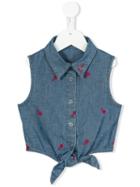 Lapin House Lobster Embroidered Shirt, Toddler Girl's, Size: 4 Yrs, Blue