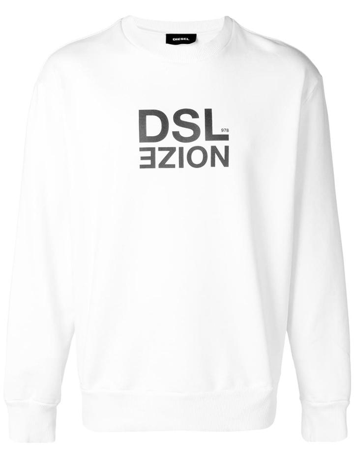 Diesel Loose Fitted Sweatshirt - White