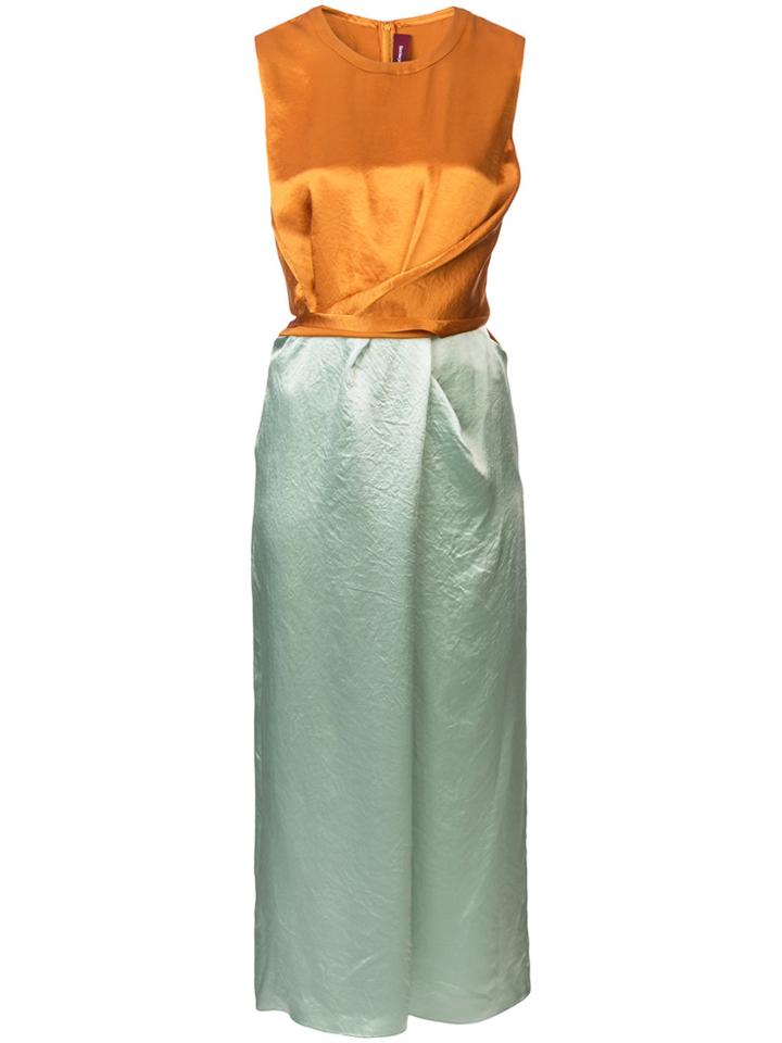 Sies Marjan Sleeveless Two-tone Dress - Green