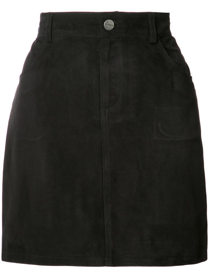 Anine Bing Classic Skirt, Women's, Size: Small, Black, Leather