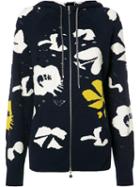 Barrie Moon Flower Zipped Hoodie, Women's, Size: Medium, Blue, Cashmere