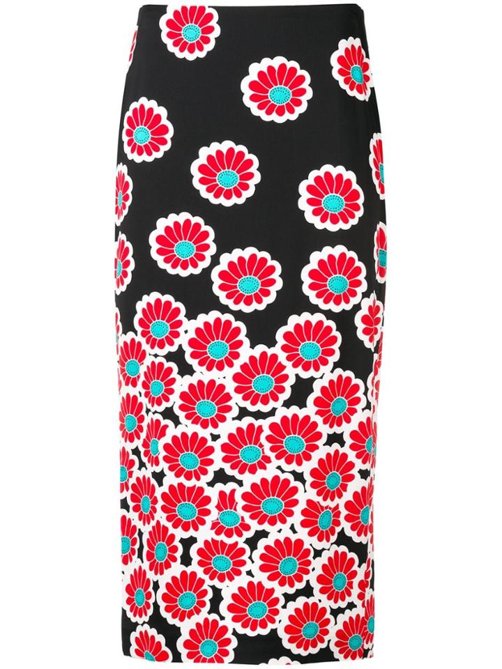 Dvf Diane Von Furstenberg Printed Pencil Skirt - Black