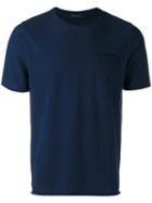 Roberto Collina Patch Pocket T-shirt, Men's, Size: 48, Blue, Cotton