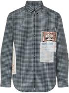 Martine Rose Checked Patch Shirt - Green
