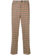 Closed Checked Trousers - Brown