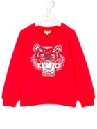 Kenzo Kids - Tiger Sweatshirt - Kids - Cotton - 8 Yrs, Red